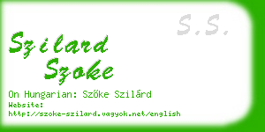 szilard szoke business card