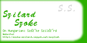 szilard szoke business card